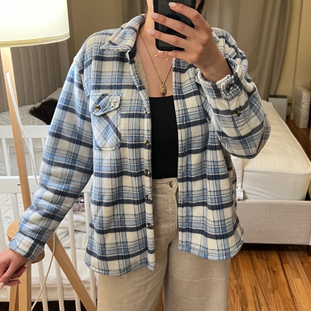 Fluffy oversized winter button down sweater